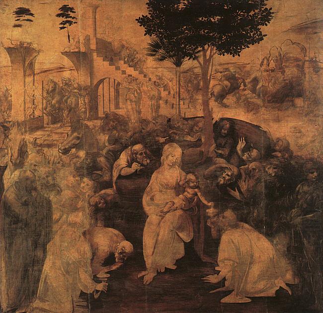 Adoration of the Magi,  Leonardo  Da Vinci